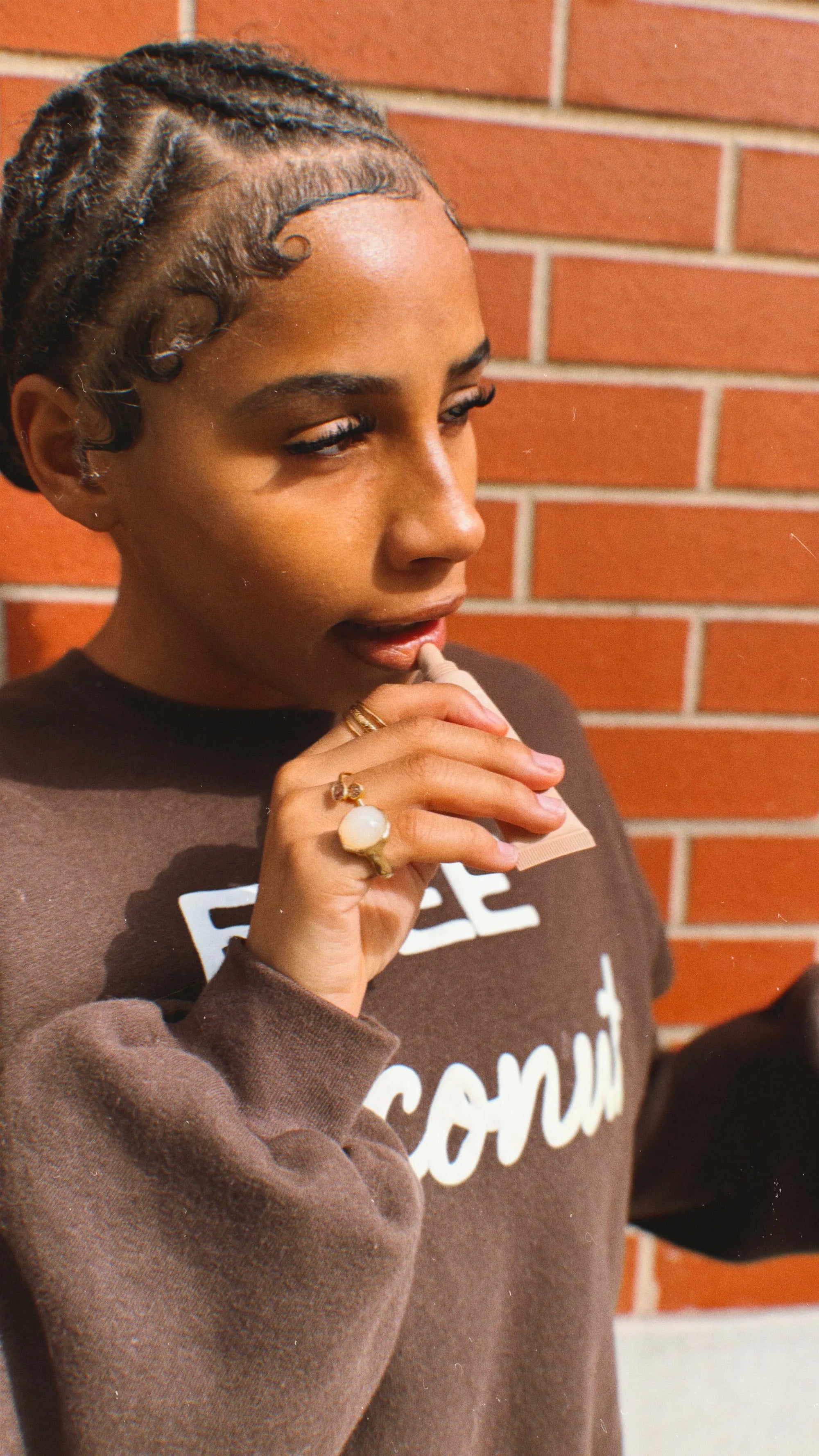 Free Coconut Oversized Crewneck Sweatshirt – Cocoa Brown Limited Edition