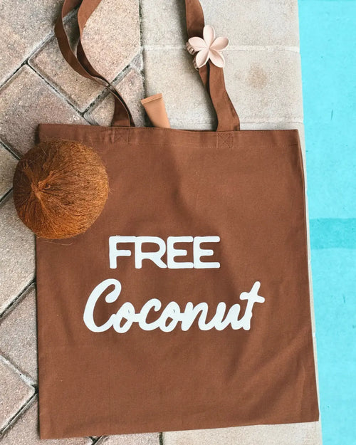 Free Coconut Puff Logo Tote – Chocolate Brown